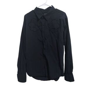 BKE Slim Fit Black Long Sleeve Shirt Men's Size XL